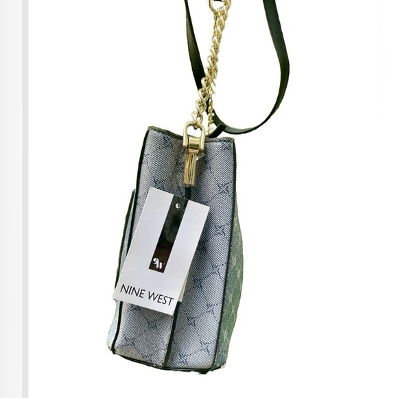 Nine West Blue Shoulder Bag with Chain Strap - Picture 3 of 8